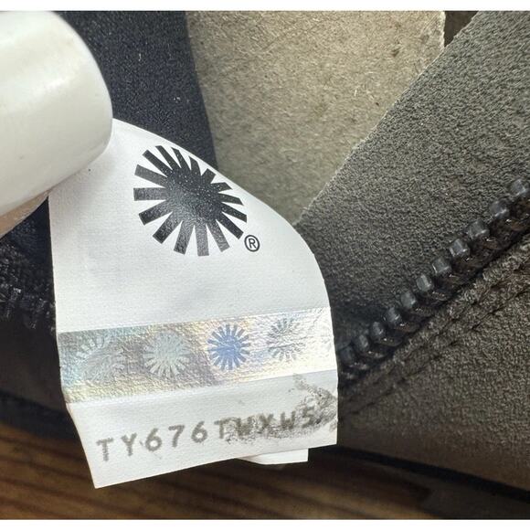 UGG Sz 7 Suede Leather Ankle Boots Womens Aureo II Slate Grey NWOT - Picture 8 of 9